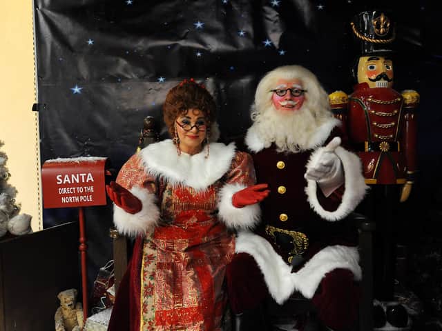 Families can meet Santa and Mrs Claus at their grotto in the Mercat Shopping Centre, Kirkcaldy.  Pic: Fife Photo Agency.