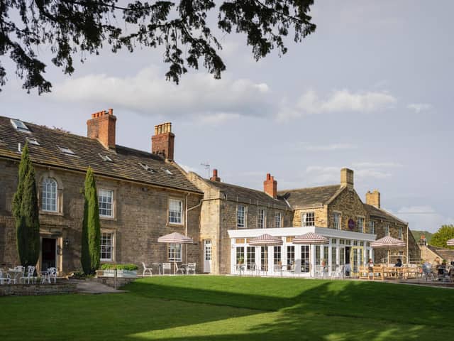 The Cavendish Hotel exterior and view of the new Garden Room and Terrace. Image: Devonshire Hotels