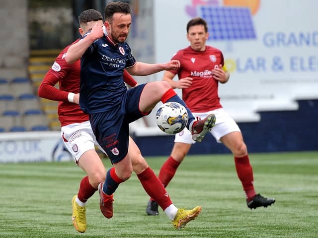 Aidan Connolly on the ball duting Raith Rovers' 5-0 win against Arbroath at home at Kirkcaldy's Stark's Park on Friday (Pic: Fife Photo Agency)