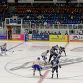 Socially distanced games saw crowds limited to just 200 people rinkside - and it was a surreal experience as Fife Flyers and Dundee Stars faced off (Pic: Fife Free Press)