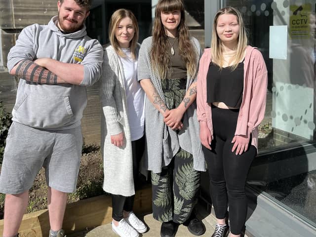 From left to right, Jozef Hill, Amy Walters, Logan Smith and Rachael Crawshaw, who are organising the event.
