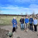 Members of Kinghorn Community Land Association  planting trees and landscaping around the new path.  Pic: Fife Photo Agency