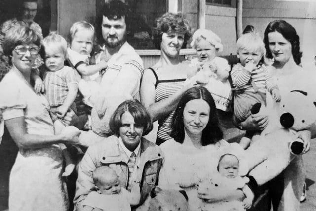 Winners of the Burntisland Bonnie Babies competition gathered for this photo-call.
They were (from left) Mrs Catherine Reid with Gwen, runner-up under six months; Mrs Velma Bowman with George, winner under six months.
At the rear are Mrs Marilyn Hughes with Callum, winner of 6-12 months; Mr Robert Napier with Douglas, runner-up; Mrs Susan Thornton with Samantha runner up in the 1-2 years; Mrs Sheena Anderson with Moray, winner of the 1-2 category.