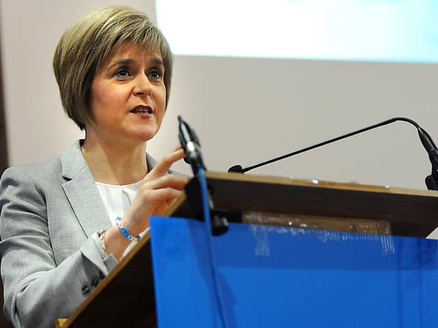 Nicola Sturgeon at St Bryce Church, Kirkcaldy, during the independence referendum campaign (Pic: Fife Photo Agency)
