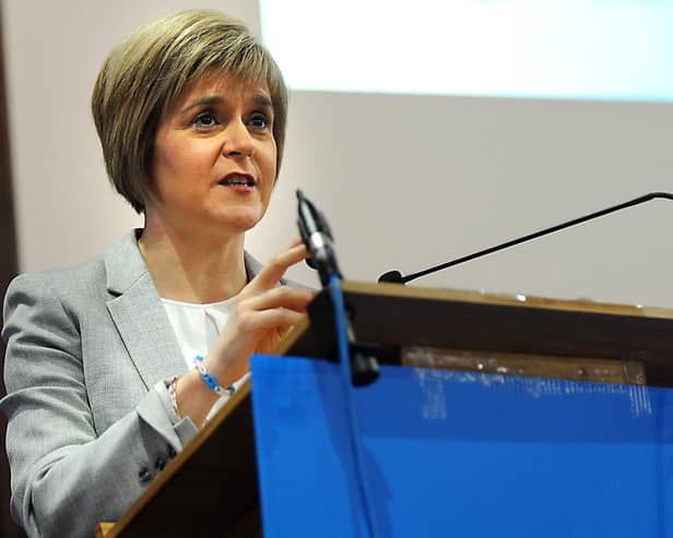 Nicola Sturgeon at St Bryce Church, Kirkcaldy, during the independence referendum campaign (Pic: Fife Photo Agency)