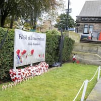 Crosses placed at Fife’s first Garden of Remembrance at Kirkcaldy War Memorial