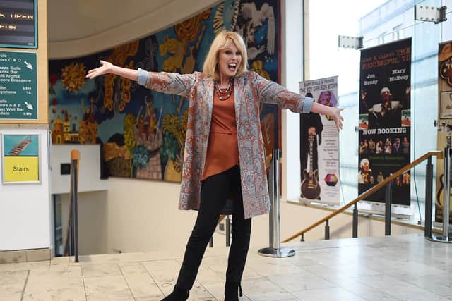 Joanna Lumley OBE poses for photographers before addressing a Children in Crossfire talk  (Photo by Charles McQuillan/Getty Images)