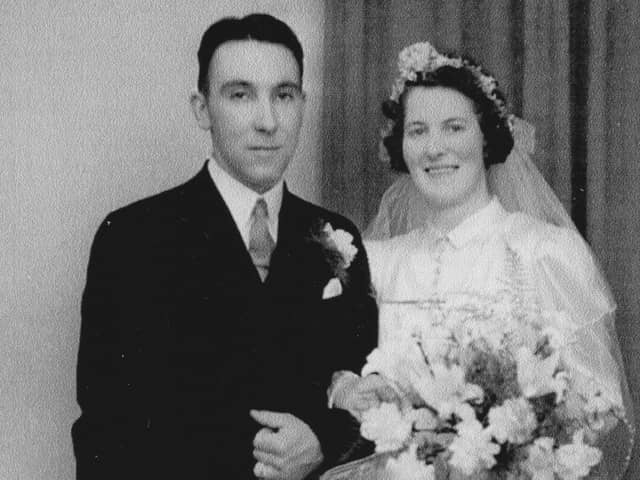 Ron and Janet Hutchison after their wedding in March 1940, around the same time he is thought to have received the letter from his friend Jack Brown