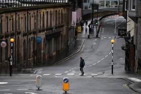 A deserted Edinburgh City Centre in the hours before lockdown began