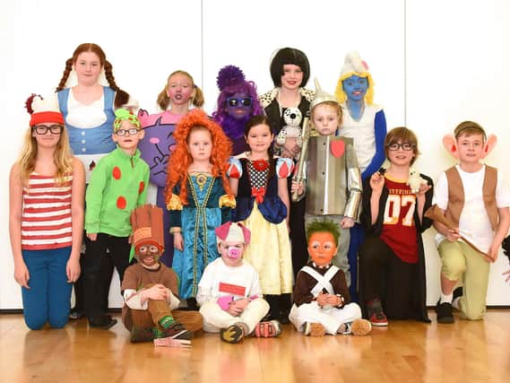 Youngsters from Burntisland Primary dressed as characters from their favourite books for World Book Day 2015.  Pic: Fife Photo Agency