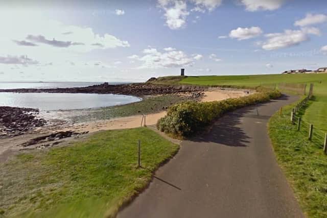 The body was found on the beach near the golf course (Pic: Google Maps)