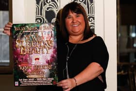 Lynne Scott at the Kings Theatre in Kirkcaldy where she met the cast and crew from Ya Wee Sleeping Beauty. Pic Scott Louden.