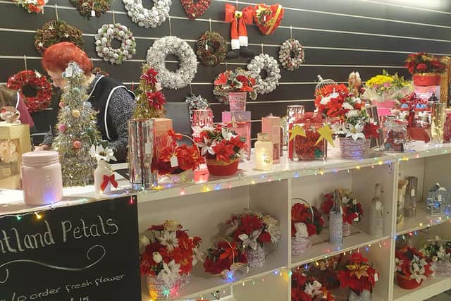 Handmade flower arrangements and personalised gifts are among the products traders are selling at the new indoor market.
