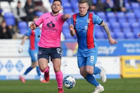 Raith Rovers midfielder Dylan Easton and Inverness Caledonian Thistle's Billy McKay in action on Saturday (Photo by Simon Wootton/SNS Group)
