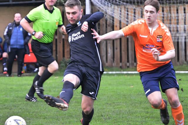 Nathan Doig breaks forward for Kennoway Star Hearts during the weekend's match. Pic by Danielle Craig