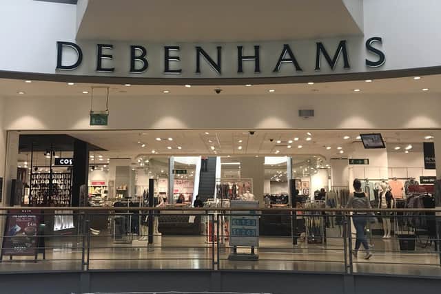 The Debenhams branch in Dunfermline will close in May. Picture: Scott Louden.