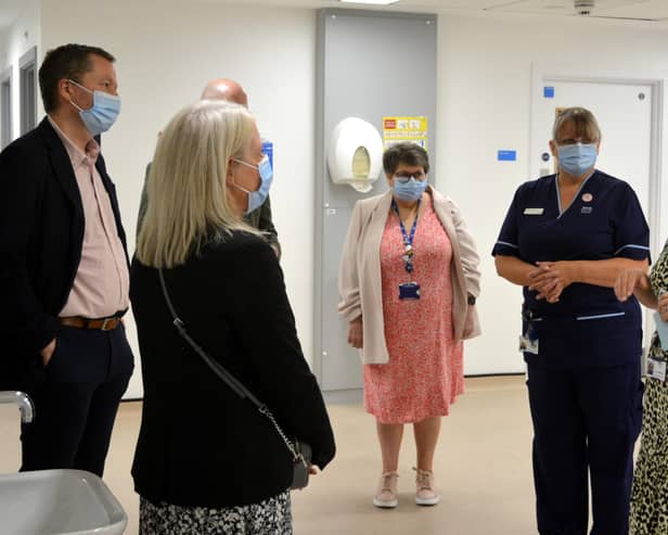 Professor Jason Leitch met with staff at Victoria and Queen Margaret Hospitals.