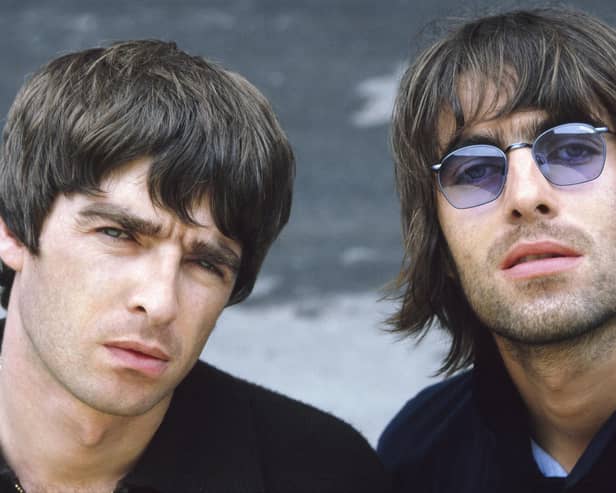 The Gallagher brothers photographed in 1996 by Jill Furmanovsky