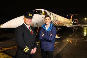 Paul and Thomas Greer teamed up for an air and ground duo on a recent Loganair flight (Pic: Crest Photography)