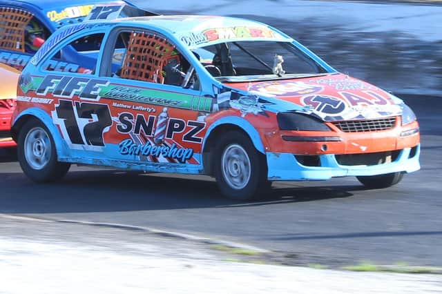 Kirkcaldy stock rod driver Dylan Smart in action at Cowdenbeath Racewall (Pic: Jim Turner)