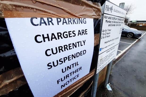 Parking charges have been suspended across Fife during the pandemic, resulting in £1.8m hit on council budgets