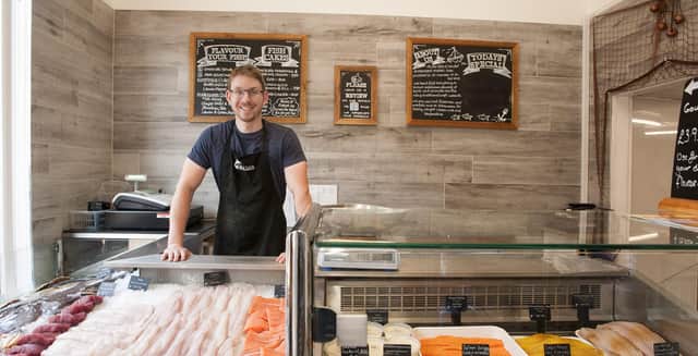 Calum Sinclair of C. Sinclair Fish Merchants in Burntisland. He is opening a new shop in Kirkcaldy High Street in September 2020.