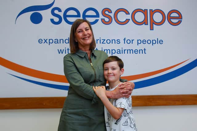 Harris with his Gran, Diane Waddell, at Seescape.