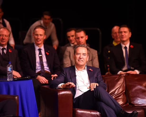 Jeff Stelling on stage at the Adam Smith Theatre int 2014 (Pic: Fife Photo Agency)