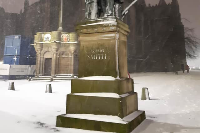 The statue to Adam Smith on the Royal Mile, Edinburgh