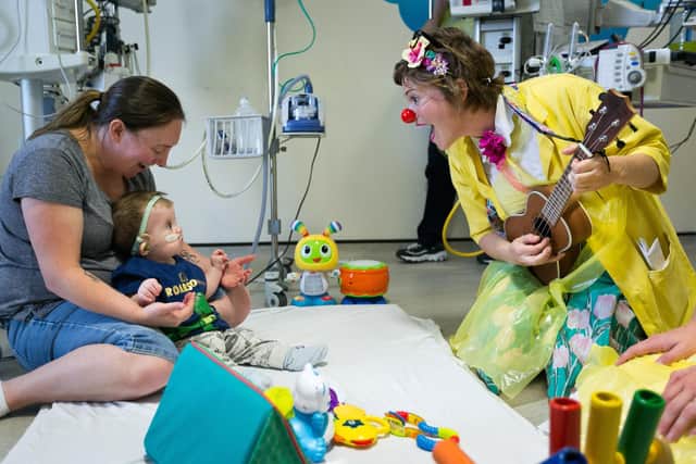 Hearts and Minds uses the art of therapeutic clowning to work with children in special educational schools, hospices and hospitals and with adults living with dementia. Pic: Eoin Carey