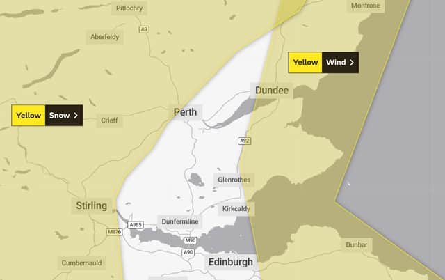 The Met office has issued two yellow warnings in the area.
