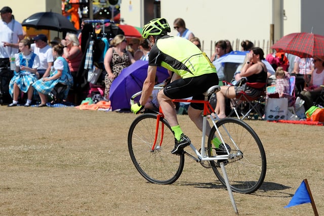 Action from the cycle races on the Links.