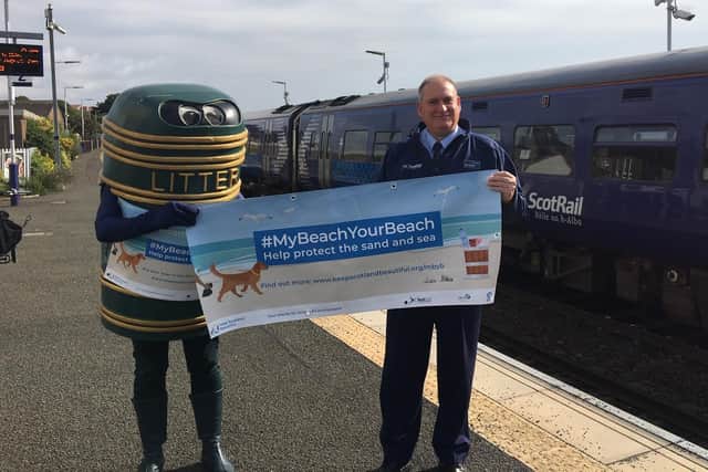 The beach campaign is ,launched at Kinghorn Station