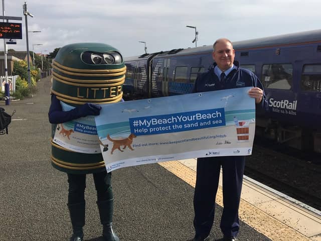 The beach campaign is ,launched at Kinghorn Station