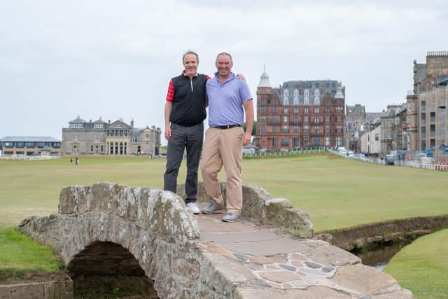 Neil Steven and Robbie Steven from the XIXth Hole Golf Club of St Andrews. Photo courtesy of St Andrews Links