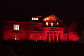 R&A in St Andrews lit red for a previous Poppyscotland campaign