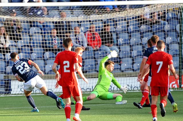 Dylan Easton is on target for Raith Rovers against Peterhead (picture by Fife Photo Agency)