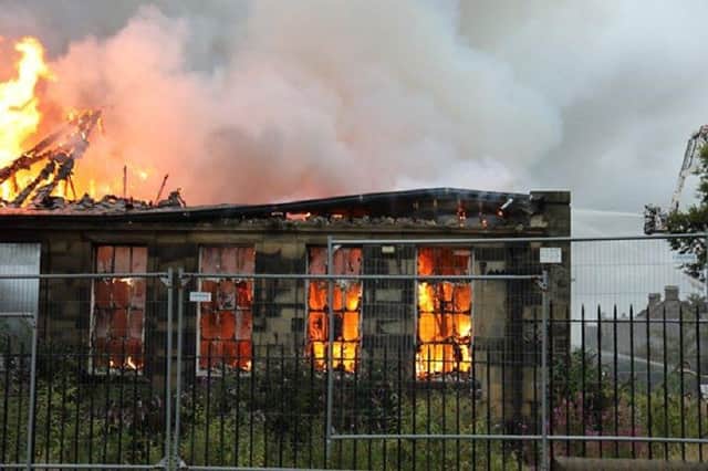 Fire at the former Viewforth High School (Pic: Chris Graham)