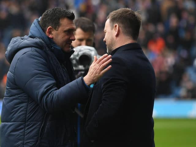 Ian Murray with Rangers boss Michael Beale before Raith's recent 3-0 Scottish Cup quarter-final defeat at Ibrox (Pic Rob Casey/SNS Group)