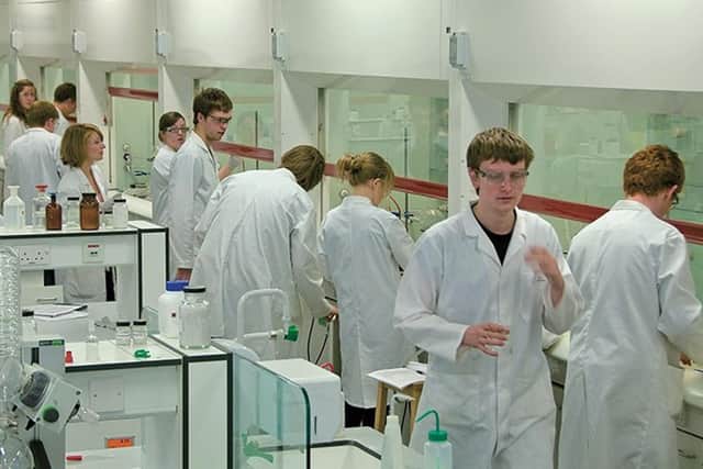 Undergraduates in the School of Chemistry at University of St Andrews.