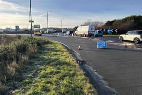 The crash scene on the outskirts of Kirkcaldy (Pic: Fife Police)