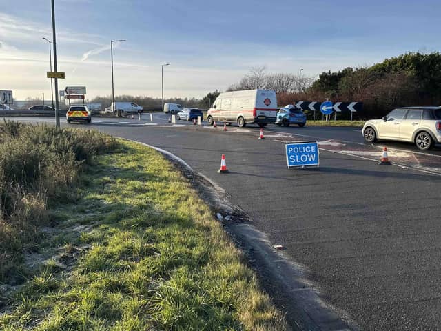 The crash scene on the outskirts of Kirkcaldy (Pic: Fife Police)