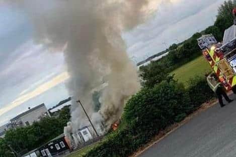 The fire scene earlier this week (Pic: Fife Jammer/facebook.com FifeJL)