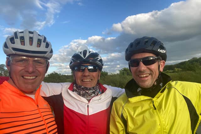Mike Cura, Dave Cura and Graham Laing are preparing to cycle the 1500 miles from Cupar to Buzzo in northern Italy in memory of family member Pete Cura Jr.