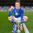 Murray Davidson with the Scottish Cup trophy at Hampden Park three years ago, after a Shaun Rooney goal had given St Johnstone a 1-0 final win over Hibernian (Pic by Rob Casey/SNS Group)