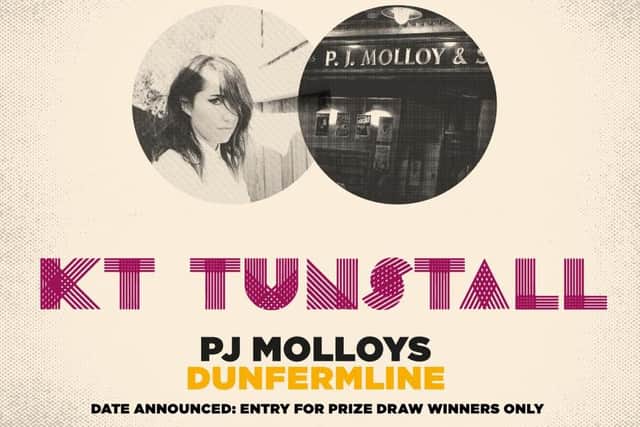 Poster for KT Tunstall's gig at PJ Molloys