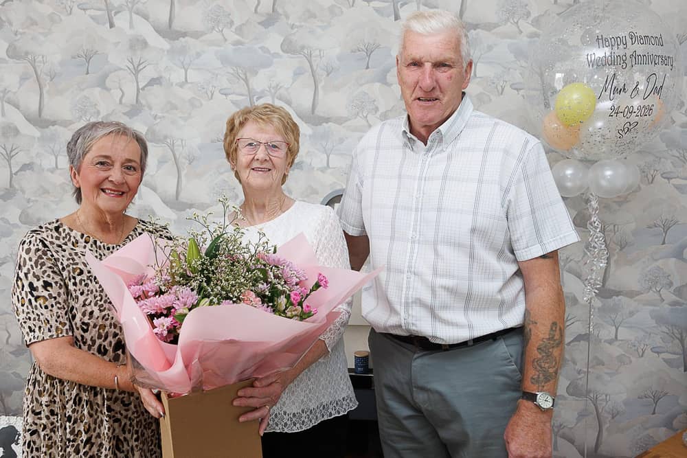Jock and Margaret Mutch with Councillor Anne Marie Caldwell | Pic Fife Council