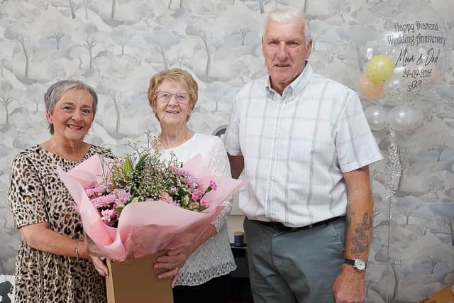 Jock and Margaret Mutch with Councillor Anne Marie Caldwell | Pic Fife Council