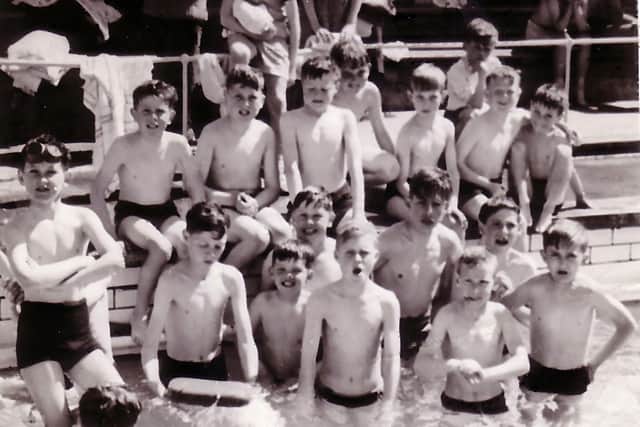 Dysart Barony Boys Brigade and/or Lifeboys trip to the old Burntisland Swimming Pool around 1959