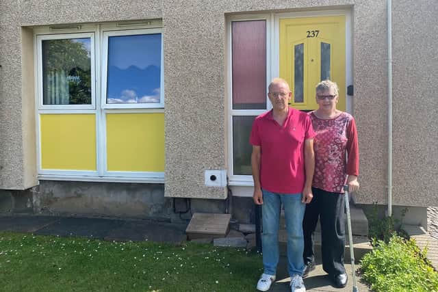 Pamela and Alan MacKinnon have come under fire from Fife Council for painting their front door and window panel.